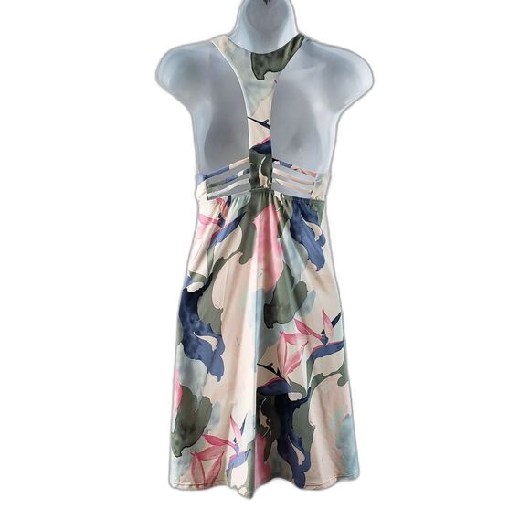 Carve Designs Floral Mini Dress - Blue, Pink, Cream - Picture 2 of 2